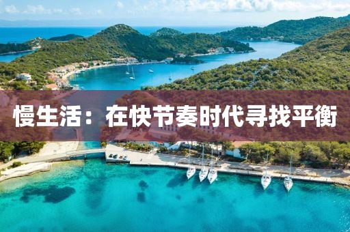 慢生活：在快节奏时代寻找平衡