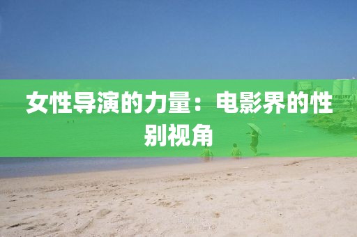 女性导演的力量：电影界的性别视角