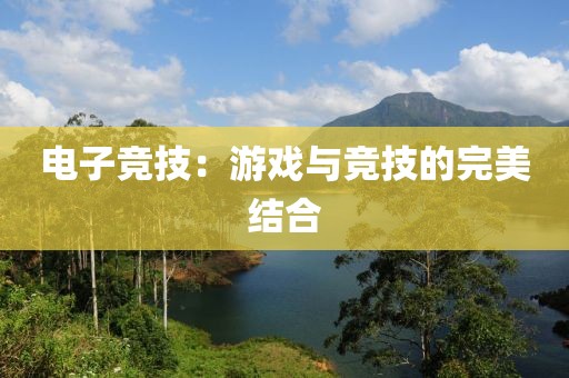 电子竞技：游戏与竞技的完美结合